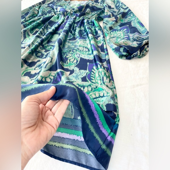 Maternal America Boho Satin Maternity Dress - Picture 7 of 11